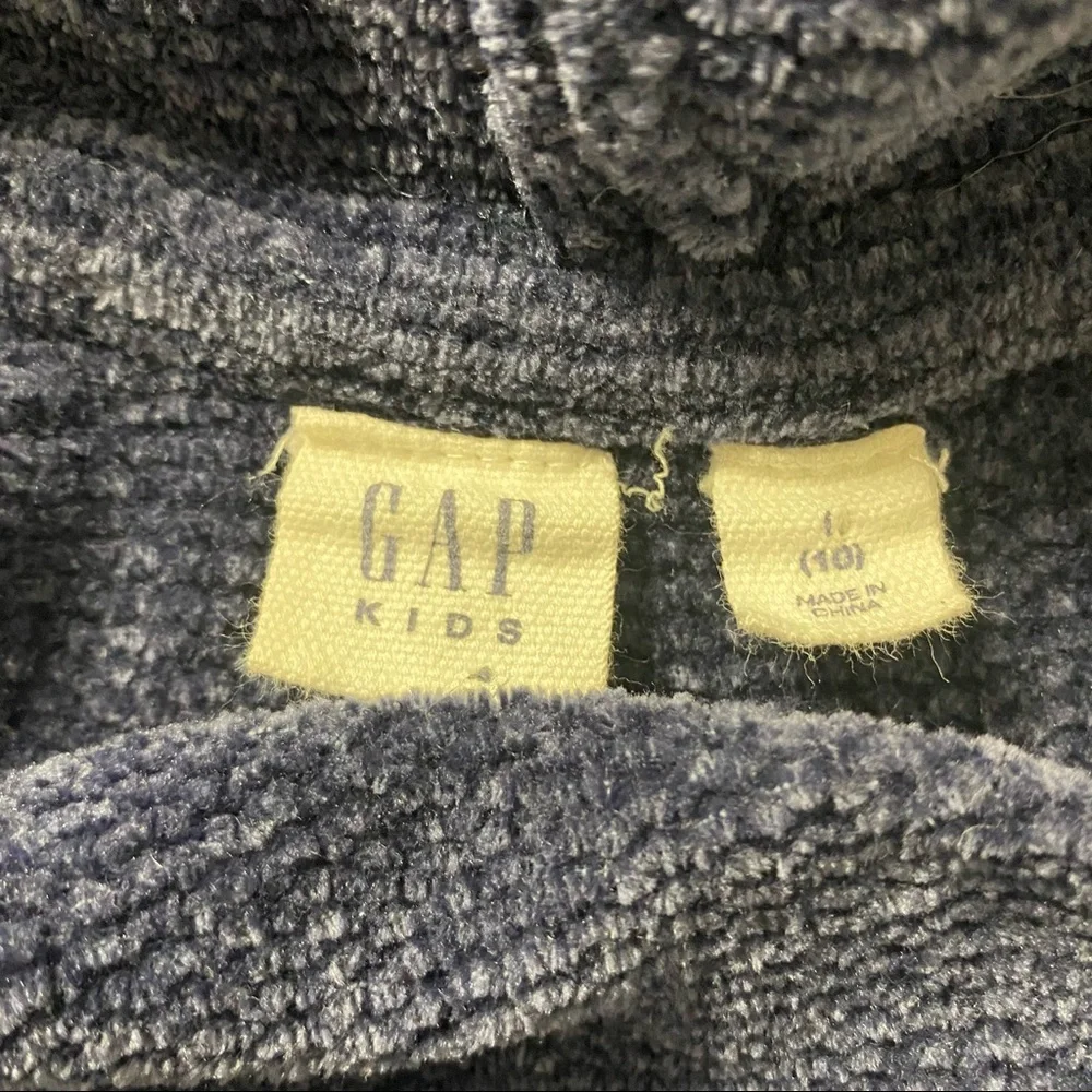 Gap Kids Girls Size Large L (10)‎ Blue Open Front Cardigan Sweater Pockets Hood